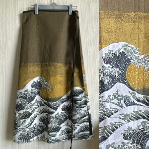 送料無料 巻きスカート スカート ロング 葛飾北斎 蔦屋重三郎 喜多川歌麿 冨嶽三十六景 波 神奈川沖浪裏 ロングスカート インスタ映え おしゃれ 日本画 浮世絵 絵画 アート パーティー アン