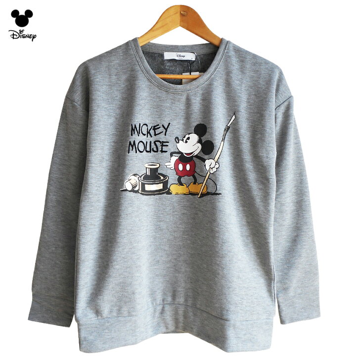 楽天市場 セール ディズニー ミッキーマウス トレーナー スウェット 裏起毛 裏ボア 防寒 Disney Mickeymouse レディース ペアルック 90周年記念 オリジナル デザイン 大人 かわいい Tdl やわらか 秋冬 スタンダード クラシック プラスチカネットショップ
