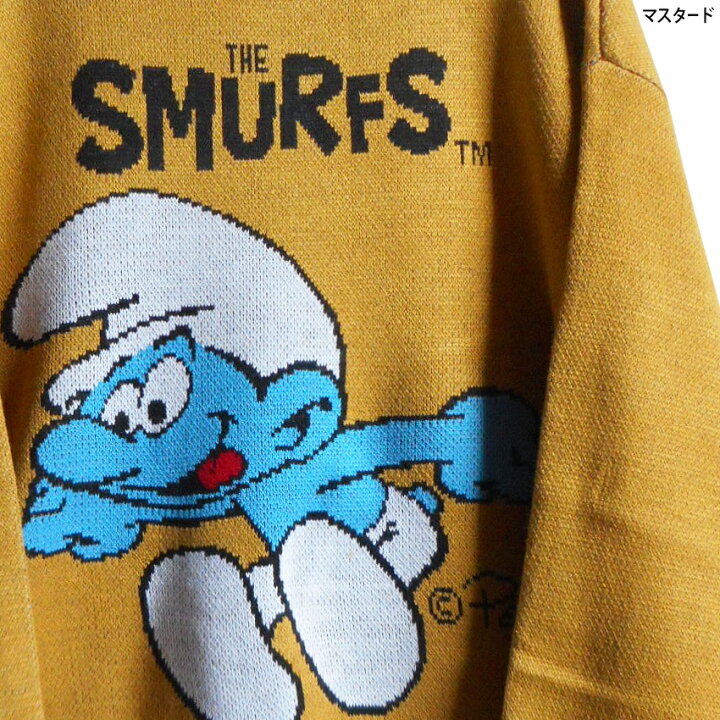 楽天市場】送料無料 スマーフ セーター ニット smurf SMURFS メンズ 