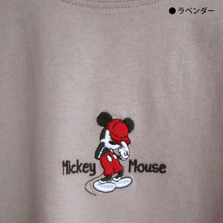 楽天市場 送料無料 ミッキー ミッキーマウス ディズニー 長袖tシャツ ロンt カットソー ワンポイント 刺繍 キャップ 帽子 ダンス スケボー Disney レディース シンプル ホワイト ラベンダー 白 紫 ペアルック 双子コーデ 男女兼用 かわいい ゆったり 大人 Tdl 春 秋