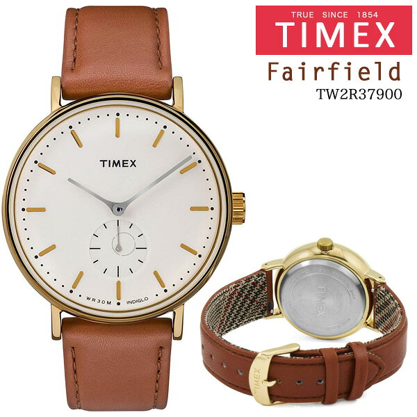 【送料無料】TIMEX (タイメックス)  Weekender Fairfield（ウィークエンダーフェアフィールド） （オールド感 茶ベルト 時計 ウォッチ レディース  腕時計 ギフト プレゼント クリスマス バレンタイン ホワイトデー 誕生日 彼氏 彼女 お母さん お父さん ママ パパ）