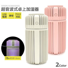 【送料無料】【縦格子 型超音波式卓上加湿器】 （秋冬 乾燥 就寝 デスク 卓上 寝室 移動 旅行 アウトドア かわいい 可愛い スリム 仕事 USB usb パステル 白 桃 年中 通年 景品 スタイリッシュ おしゃれ家電 オシャレ クリスマス ミニマリスト）直送w