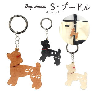 【送料無料】【サマーカットプードル/リングタイプ】(バッグチャーム ワンポイント キーホルダー カバン 犬 わんちゃん ホース かわいい カメラケース 子供用 キッズ 雑貨 携帯ケース ア