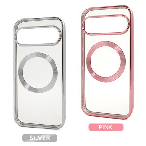 MagSafe/Pixelsnap 対応【Google Pixel 10 / Google Pixel 10 Pro 用】クリア ソフト ケース 無地 透明 メタルバンパー ストラップ穴 シンプル おしゃれ スマホ 背面保護 バックカバー マグセーフ TPU googlepixel1