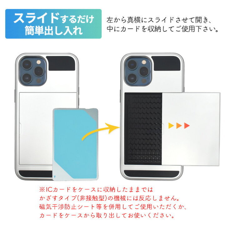 楽天市場】【iPhone 12 Pro Max用】スライド式カードホルダー付き 