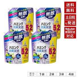 ハミング消臭実感 アクアティックフルーツの香り 柔軟剤 詰め替え 2000ml 5.2倍 部屋干し/曇り干し/夜干しどーんな時も無敵消臭! 【生産終了品】