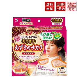 あずきのチカラ 首肩用 レンジでチンするだけ くり返し使える 100％あずきの天然蒸気 小林製薬