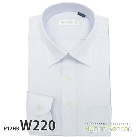 ワイシャツ 長袖 メンズ ノーアイロン 超 形態安定 Yシャツ カッターシャツ ビジネス 標準 HybridSensor ハイブリッドセンサー ボタンダウン／ワイドカラー [P12S1HB02]