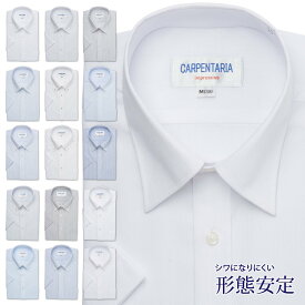 ワイシャツ 半袖 形態安定 メンズ Yシャツ カッターシャツ ビジネス クールビズ 標準体 CARPENTARIA DHPC23 DHPC24 21半 [P16S1PC01]