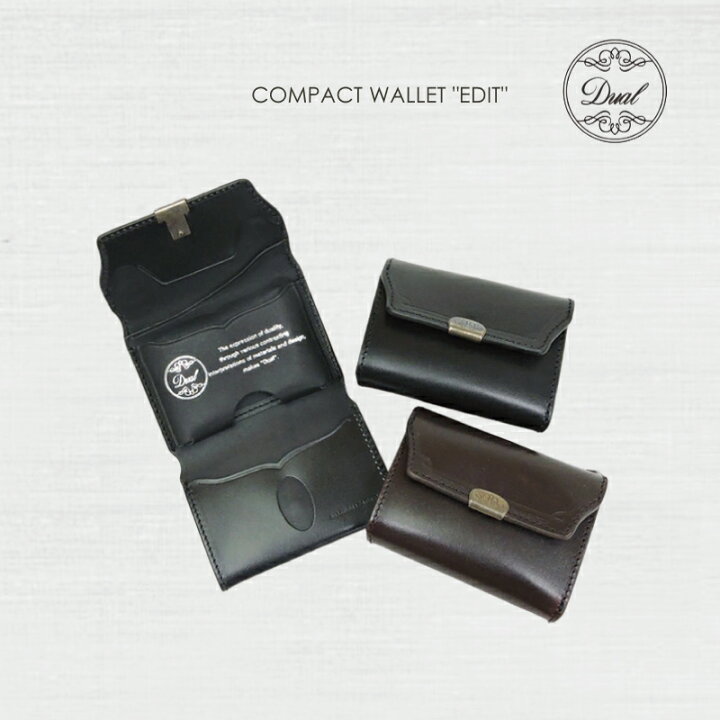 Compact wallet 池之端銀革店 dual Dual ミニ財布 コンパクトウォレット 池之端銀革店 二つ折り財布 小さい 財布 レザー 革 サドルプルアップ プレゼント 贈り物 札幌革職人館 - 通販 - Yahoo ショッピング