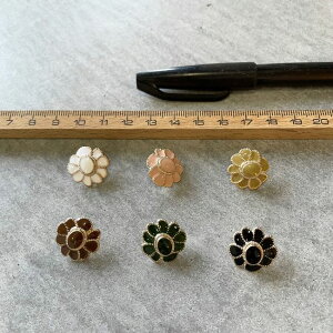 手芸ボタン【アンティークフラワー・同色2個入り・17mm】ハンドメイドボタン子供キッズbutton入園準備作家リメイク