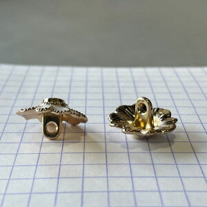 手芸ボタン【アンティークフラワー・同色2個入り・17mm】ハンドメイドボタン子供キッズbutton入園準備作家リメイク
