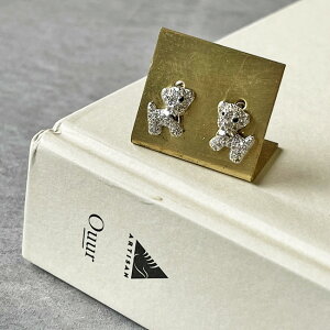 ピアス【犬いぬ・ラインストーン】イヌドッグシルバーsilverキャット結婚式パーティー入学式卒業式ヘアクリップヘアピン髪飾りアクセヘアアクセヘアーアクセサリーアクセサリーラッキーバッグ