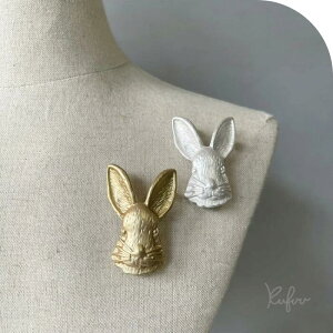Brooch【 うさぎ 】ブローチ ラビット アンティーク 風 ピンブローチ コサージュ 入園式 入学式 卒業式 ブローチ ピン 黒猫 くろねこ クロネコ 白猫
