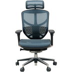 エルゴヒューマン エンジョイ オフィスチェア ブルー ヘッドレスト付き エラストメリックメッシュ ergohuman ENJOY EJ-HAM KM-15