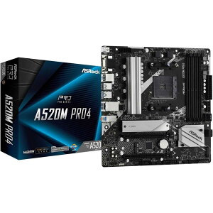ASRock AMD Ryzen 4000/5000V[Y(Soket AM4)Ή A520`bvZbg Micro ATX }U[{[h yK㗝XizA520M Pro4 ő僁128GBΉ