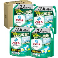 【まとめ買い 1720ml × 4袋 】アリエール 洗濯洗剤 液体 部屋干しプラス 詰め替え 超ウルトラジャンボ 1…