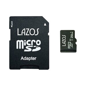 256GB �}�C�N��SD�J�[�h MicroSD�J�[�h SDXC �N���X10 UHS-1 U3 R:110MB/s W:70MB/s LAZOS L-B256MSD10-U3