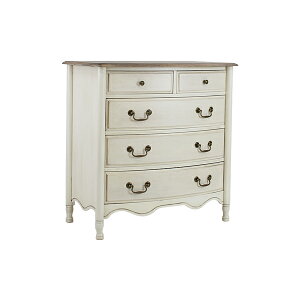 送料無料 新品 アンティーク調 4段 チェスト W約89×D約50×H約91cm ホワイト 引出し 引き出し アンティーク家具 木製 アンティーク風 アンティーク インテリア 家具 四段 キャビネ キャビネット