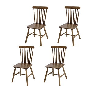 送料無料 ダイニングチェア ウィンザーチェア ラバーウッド アッシュウッド 1脚 2脚 4脚セット 耐荷重約150kg 無垢材 コームバック 一人掛け 木製 椅子 イス いす チェア 背もたれ付き 天然木