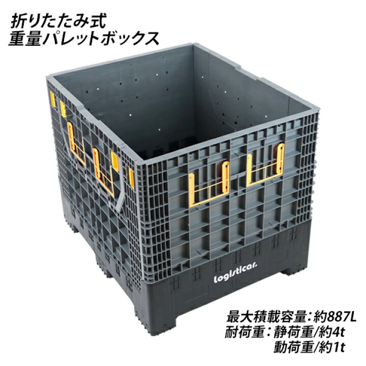 楽天市場】送料無料 パレットボックス コンテナパレット 折りたたみ 