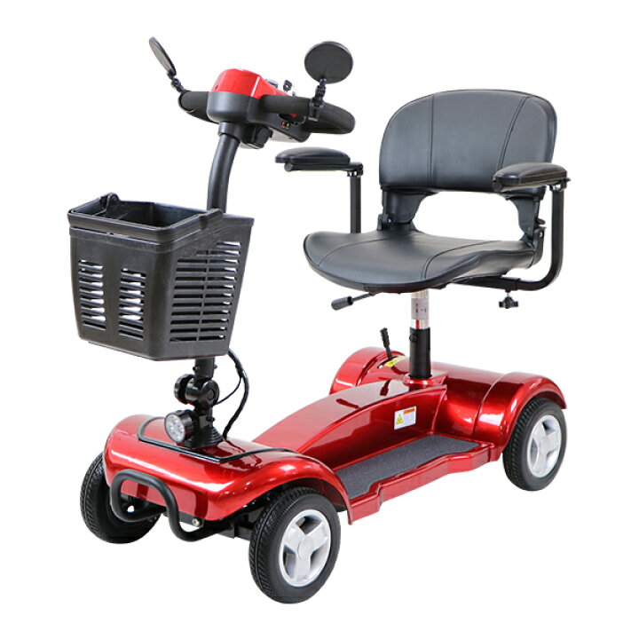 楽天市場】送料無料 電動シニアカート 赤 電動カート シルバーカー 