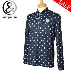 20%OFFセールアンパスィ and per se長袖ボタンダウンポロシャツ メンズ ゴルフウェア 2023秋冬新作 送料無料M-L-LL トップス ゴルフ アンパスィ最強配送 アウトレット