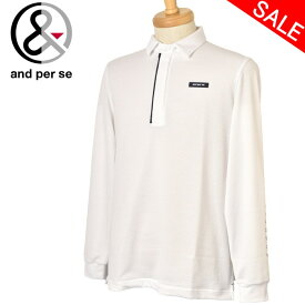 40％OFFセールアンパスィ and per se長袖ハーフジップシャツ メンズ ゴルフウェア 2024春夏新作 送料無料M-L-LL トップス ゴルフ アンパスィ最強配送 アウトレット