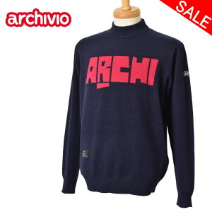 50%OFFセールアルチビオ archivioカシミヤ ニットプルオーバー メンズ ゴルフウェア 2023秋冬新作 送料無料M-L トップス アルチビオ最強配送 アウトレット