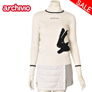 50%OFFセールアルチビオ archivioハイネックリブニットプルオーバー レディース ゴルフウェア 2024秋冬新作 送料無料S-M トップス アルチビオ モックネック最強配送 アウトレット