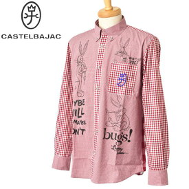 カステルバジャック CASTELBAJAC長袖ボタンダウンシャツ メンズ 2024春夏新作 送料無料M-L-LL ルーニー・テューンズ トップス カステル バジャックあす楽_翌日着荷可