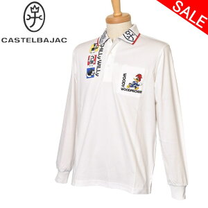 20%OFFセールカステルバジャック CASTELBAJAC スポーツ ゴルフ長袖ポロシャツ メンズ 2024秋冬新作 送料無料M-L-LL ウッディー・ウッドペッカー トップス カステル バジャック ゴルフウェア 服最