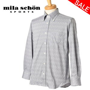 50%OFFセールミラショーン スポーツ mila schon sports長袖ボタンダウンシャツ メンズ 2025春夏新作 送料無料M-L-LL トップス ミラショーン ゴルフ最強配送 アウトレット