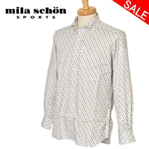 50%OFFセールミラショーン スポーツ mila schon sports長袖ボタンダウンシャツ メンズ 2025春夏新作 送料無料M-L-LL トップス ミラショーン ゴルフ最強配送 アウトレット