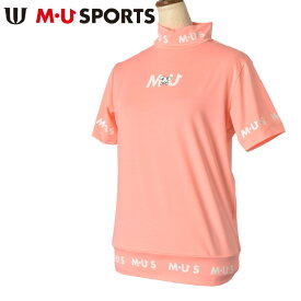 MUスポーツ ゴルフ M・U SPORTS半袖ハイネックシャツ レディース 2024春夏新作 送料無料S-M-L トップス エムユースポーツ モックネックあす楽_翌日着荷可