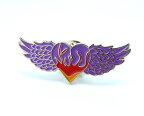 ◆Winged Heart Purple◆ウイング　ハート☆ピンバッジ◆London ストリート マーケットから直輸入♪