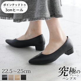 パンプス 走れる 3cmヒール 太ヒール レディース ポインテッドトゥ ALETTA 26春夏新作 外反母趾気味 甲高 幅広 黒 22.5-25cm 送料無料 ※沖縄除く アレッタ 痛くない ぺたんこ 通勤 結婚式 ローヒール フォーマル リクルート 究極のプレーン 柔らかい 入学式 卒業式 ALETTA