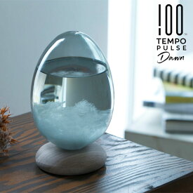 Tempo Pulse Dawn テンポ パルス ドーン 100% ヒャクパーセント ストームグラス 105×170mm ガラス/ブナ材 グレー