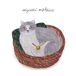 ~L _CJbgNbN LbgCUoXPbg Diecut Clock Cat in the basket Ǌ|v v ˂ L