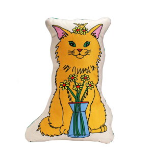 GWC C&D Nu NbV "Lbg/x[W" The Enjoy C&D Club Cushion "Cat/Beige" MIDORI KOMATSU plays with DETAIL INC. ˂ L CG[ F ~h R}c