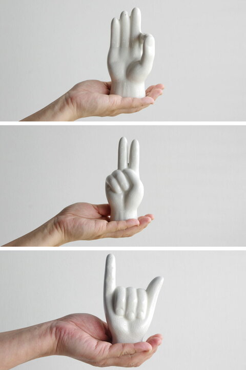 楽天市場】ポーセリン ハンド オブジェ Porcelain Hand Objet OK/PEACE 