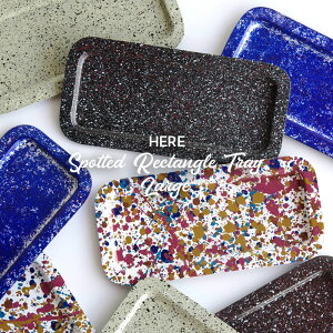 X|bg N^O gC LTCY Spotted Rectangle Tray Large HERE [W  LbVgC u X`[