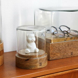 KXh[ V_[1 HERE Glass Dome "WB-CYL-1" KXP[X ~ fBXvC 12×H14.5cm