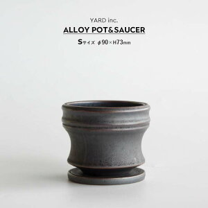 Alloy POT&SAUCER S AC |bg&\[T[ STCY 90×H73mm 3 Aؔ 󂯎Mt }bg Vo[ubN O[   
