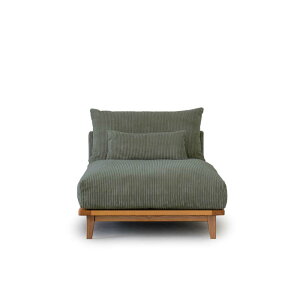 【コーデュロイ生地/ロング】 Fumi 幸せになるソファ ベージュ/グリーン/グレー 一人掛け 1シーター 北欧 ナチュラル カバーリング 洗える FUM-SF005L