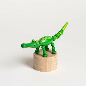 ウッデン プッシュアップ トイ アリゲーター Wooden Push Up Toy Alligator DETOA チェコ 木製 オブジェ ワニ