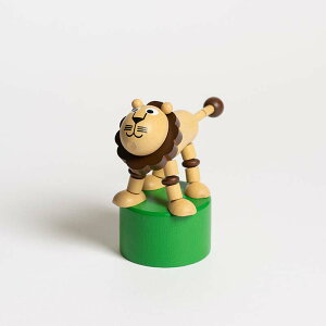 �E�b�f�� �v�b�V���A�b�v �g�C ���C�I�� Wooden Push Up Toy Lion DETOA �`�F�R �ؐ� �I�u�W�F