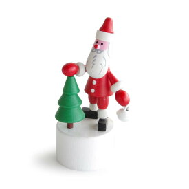 ウッデン プッシュアップ トイ サンタ&ツリー Wooden Push Up Toy Santa&Tree DETOA チェコ 木製 オブジェ クリスマス Xマス サンタクロース
