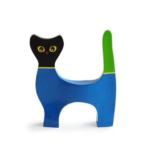 pyE}VF u[Lbg Papel Mache Blue Cat PAPEL MAS COLOR L ˂ IuWF q q u L