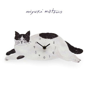 ~L _CJbgNbN O[ Lbg Diecut Clock Gray Cat Ǌ|v v ˂ L